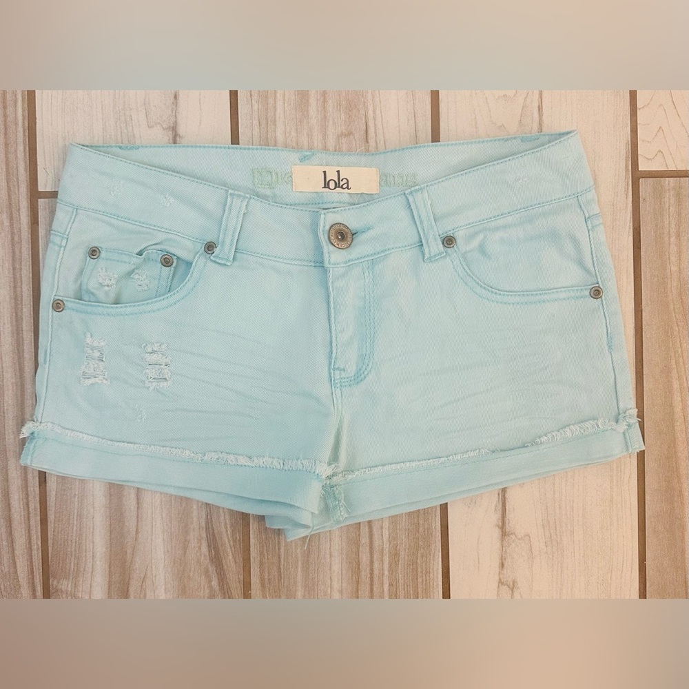 LOLA, Denim distressed, Turquoise, 5